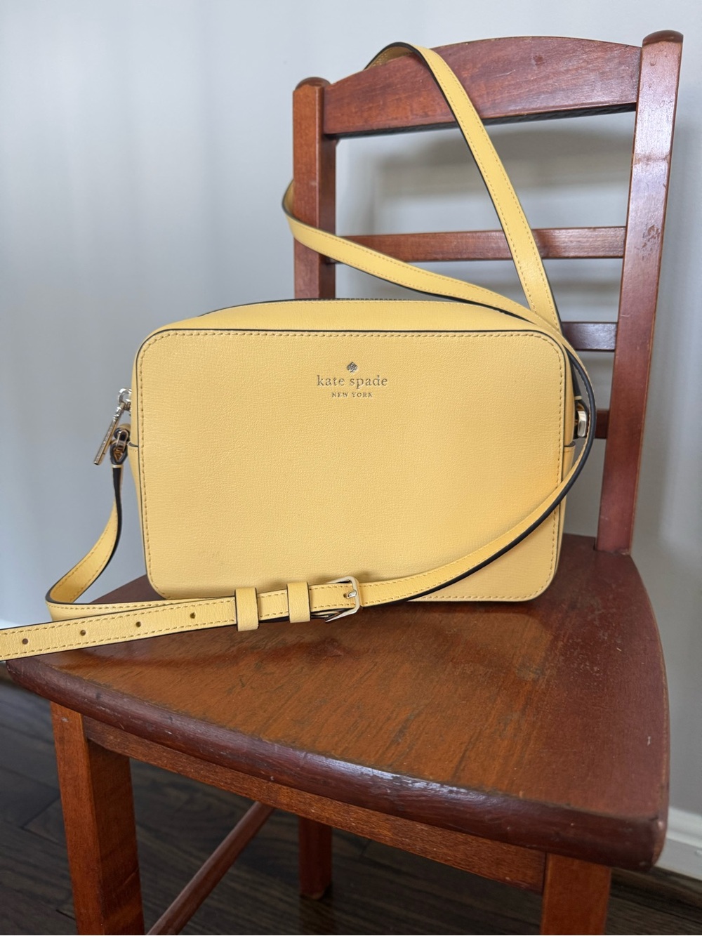 kate spade Yellow Leather Crossbody Camera Bag